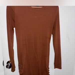 Brown long sleeved dress